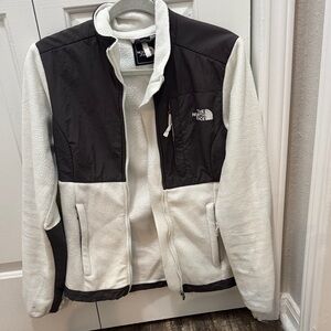 The North Face Dark Gray and White Denali Jacket